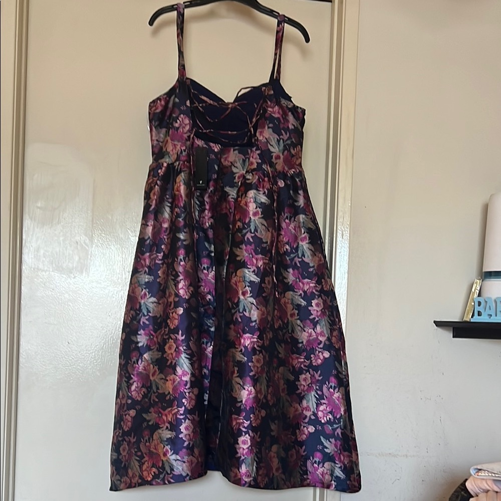 Pink and Purple Formal A-Line Dress with Sweetheart Neckline